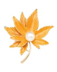 Buy Online Crunchy Fashion Earring Jewelry Maple Leaf Brooch Jewellery CFBR0049