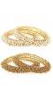 Traditional Gold Platted Pearl Polki Bangle Set Combo