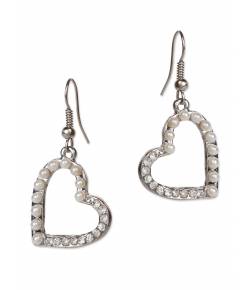 Valentine Special Pearl Heart Earrings