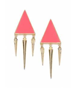 Tribal Spike Earrings- Pink