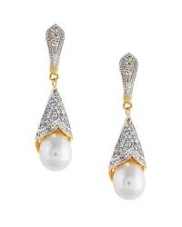 Buy Online Crunchy Fashion Earring Jewelry STYLISH HANDMADE MIRROR WHITE COLOR EARRING CFE2004 Drops & Danglers CFE2005