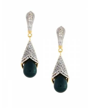 AD Green Drop Earrings