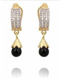Buy Online Royal Bling Earring Jewelry Gold Plated Green LOng Dangler Jhumki Earrings RAE0640 Jewellery RAE0640