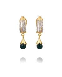 Buy Online Crunchy Fashion Earring Jewelry Traditional Black Beads and Stone Gold Plated Jhumki Earrings RAE1626 Jewellery RAE1626