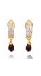 Three AD Row Brown Drop Earrings