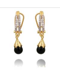 Buy Online Royal Bling Earring Jewelry Oxidized Silver & White Chandwali Kundan Work Dangler Earring RAE0756  Jewellery RAE0756