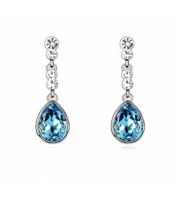 Austrain Crystal Blue WaterDroplet Earrings