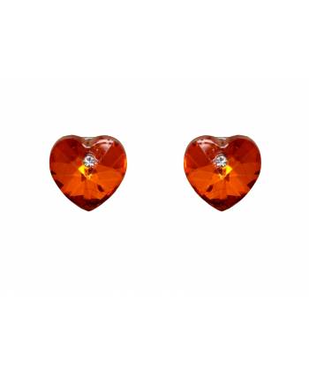 Tangerine Heart Studs