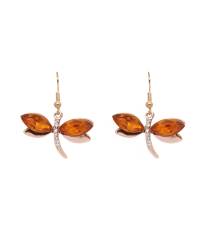 Buy Online Earring, Jewelry , Bags - SwaDev AD/American Diamond Gold-Plated Kundan Studded Floral Stud Earrings SDJJE0013 Studs SDJJE0013 Crunchy Fashion 