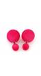 Pink Cotton Balls bual Earrings