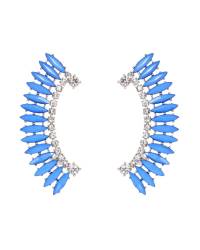 Buy Online Crunchy Fashion Earring Jewelry Austrain Crystal Purple Stud Bali Earring Jewellery CFE0417