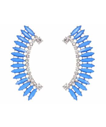 Blue Princess Cuff Earrings