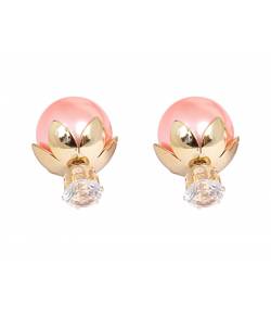 Dual Delight Pink Earrings