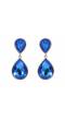 Blue Dual Droplet Drop Earrings