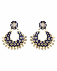 Buy Online Royal Bling Earring Jewelry Purple Tradtional  Matka Earring Jewellery CFE0403