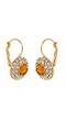 Austrain Crystal  Orange Stud Bali Earring