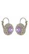 Austrain Crystal Purple Stud Bali Earring
