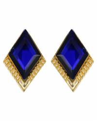 Buy Online Crunchy Fashion Earring Jewelry Aqua Crystalline Drop Studs Jewellery CFE0599