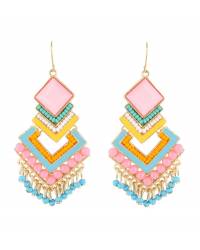 Buy Online Crunchy Fashion Earring Jewelry Beatnik Beaded Pastel Danglers Jewellery CFE0497