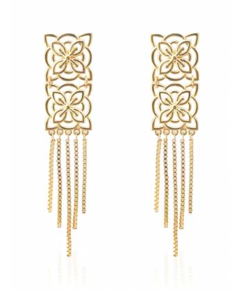 Baroque Florid Golden Earrings