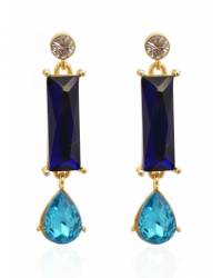 Buy Online Crunchy Fashion Earring Jewelry Aqua Fly crystal drop Earing Jewellery CFE0572