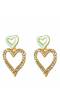 Twin Heart Aqua Earrings