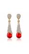 Crystalline Drops Red Earrings