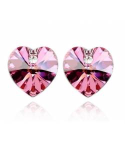 Crystal Love Stud Earrings
