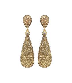 Golden Glittering Drops Earrings