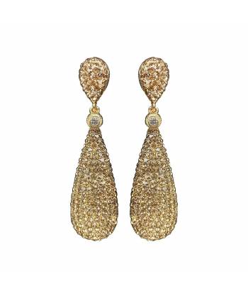Golden Glittering Drops Earrings
