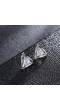 Silver Zircon Studded Triangular stud Earrings