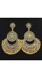 "The Tribal Muse" Oxidized Gold Chandbali Earrings