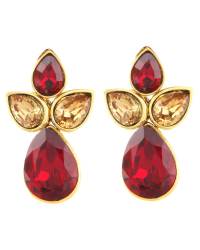 Buy Online Crunchy Fashion Earring Jewelry Embedded Red Crystal Drop Earrings Jewellery CFE0886