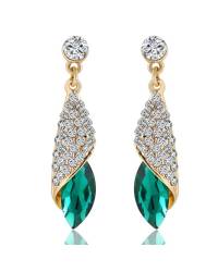 Buy Online Crunchy Fashion Earring Jewelry Black Crystal DewDrop Earrings Jewellery CFE0682