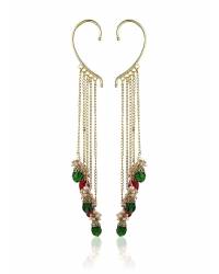 Buy Online Crunchy Fashion Earring Jewelry Afghani Red Earrings Metal Drops Earring Jewellery CFE0792