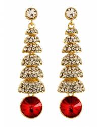 Buy Online Royal Bling Earring Jewelry Red Green Jhumki Jewellery CFE0180