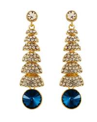 Buy Online Crunchy Fashion Earring Jewelry Floral Petite Red Blue Earrings Jewellery RAE0163