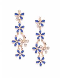 Buy Online Crunchy Fashion Earring Jewelry Purple Florette Drop Earrings Jewellery CFE0740