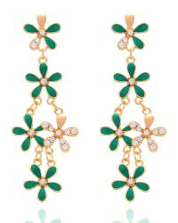Buy Online Royal Bling Earring Jewelry AD Black Drop Earrings Jewellery CFE0184