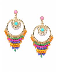 Buy Online Crunchy Fashion Earring Jewelry Purple Florette Drop Earrings Jewellery CFE0740