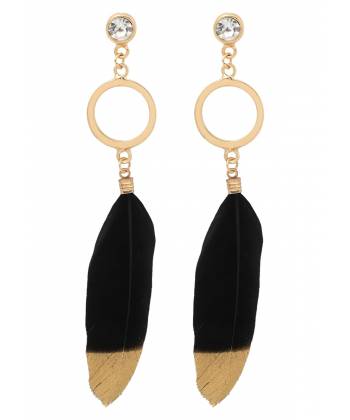 Feather Crystal Earrings