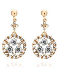 Buy Online Crunchy Fashion Earring Jewelry Crystal Embellished Flowers Earrings Jewellery CFE0772