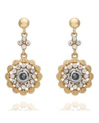 Buy Online Royal Bling Earring Jewelry Bonny Salmon Stone Earring Jewellery RAE0011