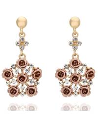 Buy Online Crunchy Fashion Earring Jewelry Zircon Studded Triangle Stud Earrings Jewellery CFE0662