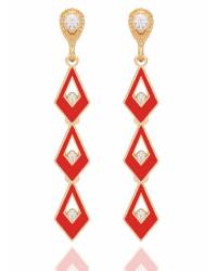 Buy Online Crunchy Fashion Earring Jewelry Black Kundan Crystal Drop Earrings Jewellery CFE0679