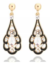 Buy Online Royal Bling Earring Jewelry Dark Green Pearl Hoop Earrings Jewellery RAE0167
