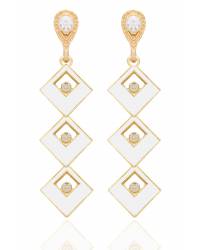 Buy Online Crunchy Fashion Earring Jewelry Dazzling Square Dangle earrings for Women Jewellery CFE0807