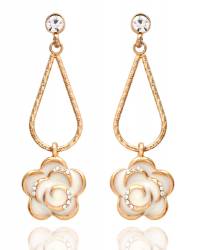 Buy Online Crunchy Fashion Earring Jewelry Silver Alloy Pearl Brass Earring  Jewellery CFE0912