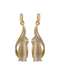 Buy Online Crunchy Fashion Earring Jewelry Brown Cubic Zirconia Alloy Stud Earring Jewellery CFE0874