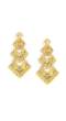 Crystal Golden Metal Drops & Danglers Earrings